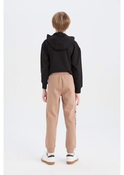 Erkek Çocuk Standart Fit Beli Paçası Lastikli Cepli Jogger Eşofman Altı D5683A824WN
