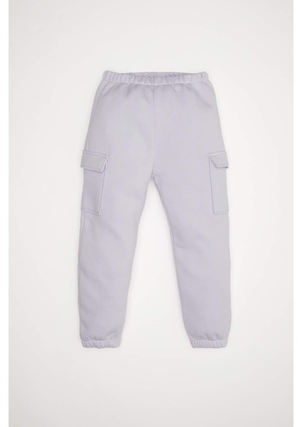 Kız Bebek 2'li Takım Baskılı Sweatshirt Beli Lastikli Jogger Eşofman Altı D6206A5NS