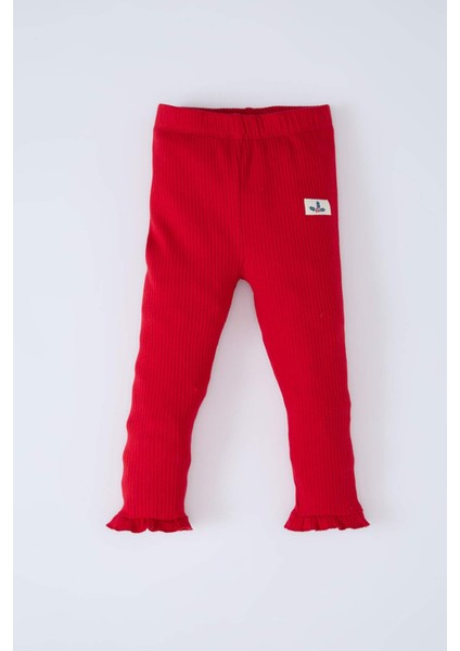 Kız Bebek Yılbaşı Temalı 2'li Takım Pelüş Sweatshirt Beli Lastikli Tayt