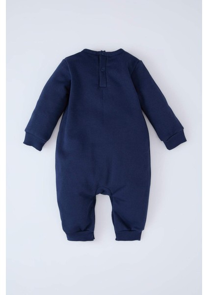 Erkek Bebek Yenidoğan Yılbaşı Temalı Uzun Kollu Tulum D6511A524WN
