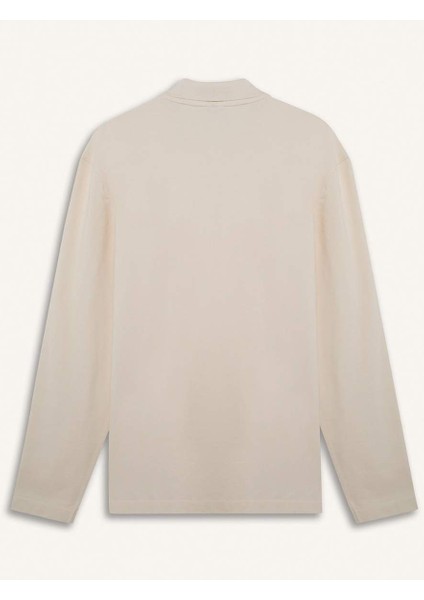 %100 Pamuk New Regular Fit Polo Yaka Basic Düz Uzun Kollu Dokulu Pike Tişört D7530AX25SP