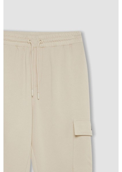 Regular Fit Jogger Eşofman Altı Basic Düz Kargo Cepli Lastikli Paça D5252AX25SP