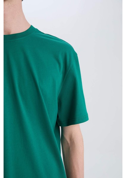 %100 Pamuk New Regular Fit Bisiklet Yaka Basic Düz Kısa Kollu Tişört V7699AZ25SP