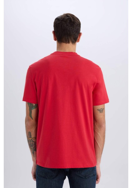 %100 Pamuk New Regular Fit Bisiklet Yaka Basic Düz Kısa Kollu Tişört V7699AZ25SP