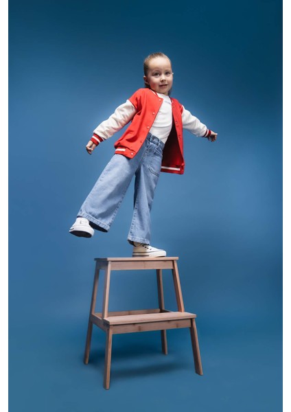 Kız Bebek Wide Leg Geniş Bol Paça Jean Pantolon D7886A525SP