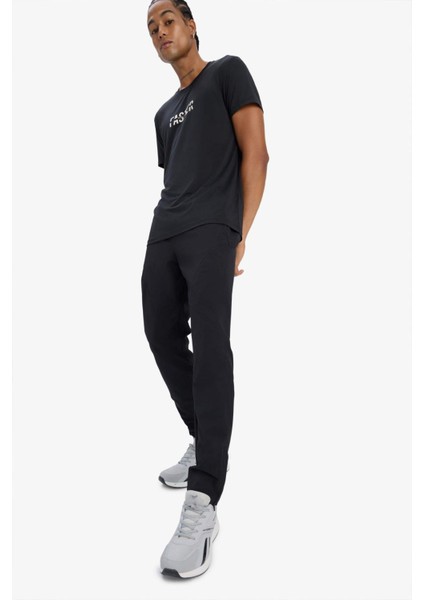 Fit Esnek Kumaş Sporcu Jogger Eşofman Altı Slim Fit Dar Kesim Dokuma Üç Cepli Fermuarlı Paça B2780AX25SP
