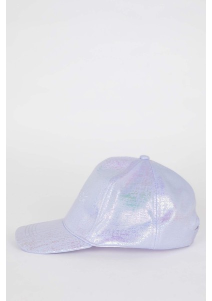 Kız Çocuk Nakışlı Simli Kumaş Cap Şapka C0584A825SM