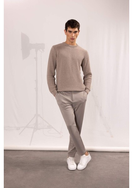 Jogger Düz Paça Her Yöne Esneyen Yazlık Kumaş Pantolon T6317AZ25SP