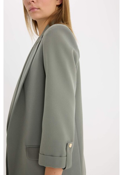 Regular Fit Ceket Yaka Basic Düz Blazer Ceket C3215AX24AU