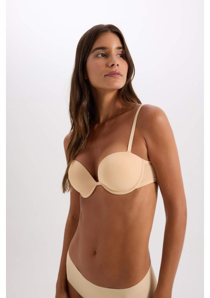 Micro Kaplı Full Push Up Straplez Sütyen-Fall in Love T8481AZ25SP