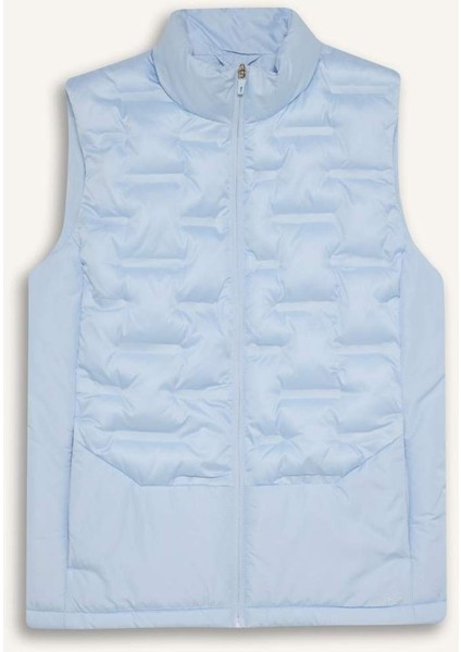 Fit Su İtici Dik Yaka Fermuarlı Kapitoneli Sporcu Şişme Yelek D6082AX25SP