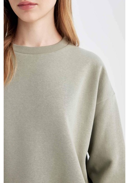 Regular Fit 2'li Takım Sweatshirt Beli Lastikli Jogger Eşofman Altı D8022AXNS