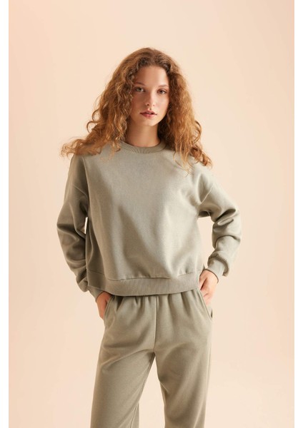 Regular Fit Normal Kalıp Basic Düz İçi Kalın Polarlı Eşofman Takımı D8022AXNS
