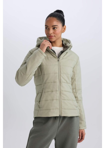 DeFactoFit Su İtici Cepli Fermuarlı Kapüşonlu Mont D6089AX25SP