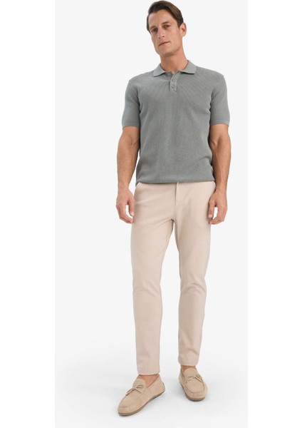 Tailored Fit Normal Kesim Düz Paça Her Yöne Esneyen Yazlık Kumaş Pantolon C7508AX25SP