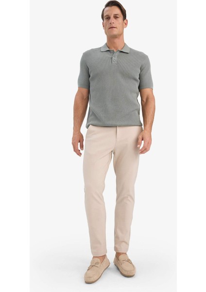 Tailored Fit Normal Kesim Düz Paça Her Yöne Esneyen Yazlık Kumaş Pantolon C7508AX25SP