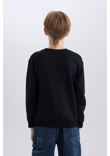Erkek Çocuk Bisiklet Yaka Atatürk Baskılı Sweatshirt D8201A824WN