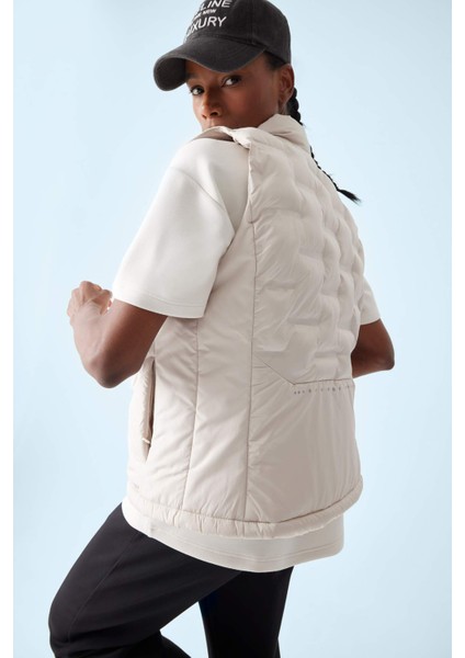 Fit Su İtici Dik Yaka Fermuarlı Kapitoneli Sporcu Şişme Yelek D6082AX25SP