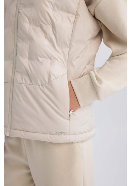 Fit Su İtici Dik Yaka Fermuarlı Kapitoneli Sporcu Şişme Yelek D6082AX25SP