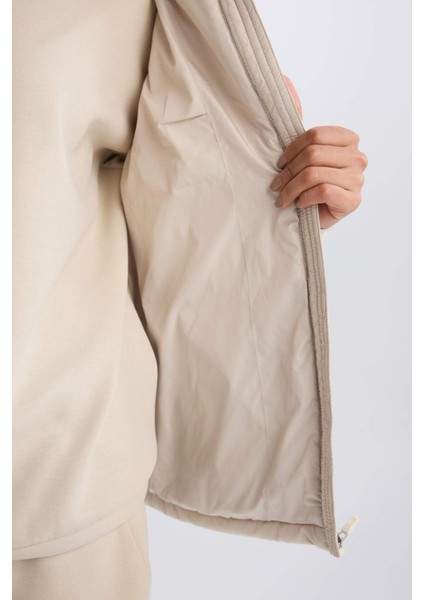 Fit Su İtici Dik Yaka Fermuarlı Kapitoneli Sporcu Şişme Yelek D6082AX25SP