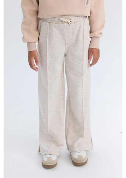 Kız Çocuk Wide Leg Beli Lastikli Eşofman Altı D6480A8NS