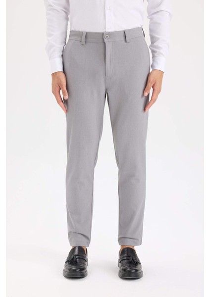 Tailored Fit Normal Kesim Düz Paça Her Yöne Esneyen Yazlık Kumaş Pantolon C7508AX25SP
