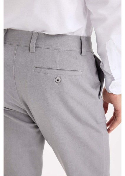 Tailored Fit Normal Kesim Düz Paça Her Yöne Esneyen Yazlık Kumaş Pantolon C7508AX25SP