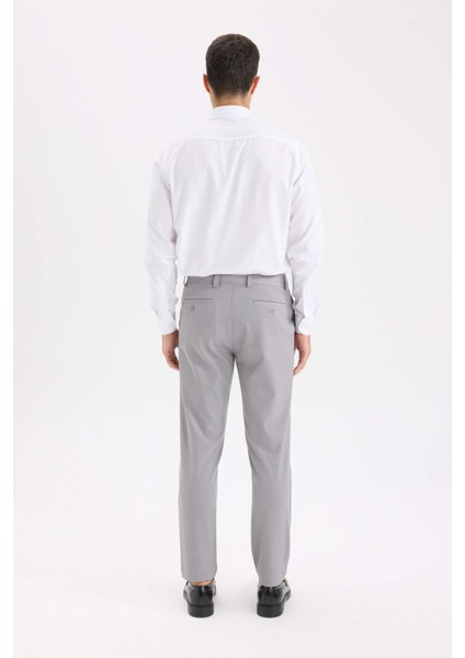 Tailored Fit Normal Kesim Düz Paça Her Yöne Esneyen Yazlık Kumaş Pantolon C7508AX25SP