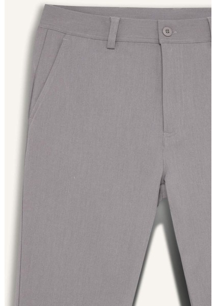 Tailored Fit Normal Kesim Düz Paça Her Yöne Esneyen Yazlık Kumaş Pantolon C7508AX25SP