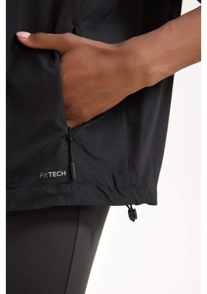 Su İtici Rüzgar Geçirmez Regular Fit Fermuarlı Cepli Esnek Dokulu Mevsimlik Baharlık Mont D6086AX25SP