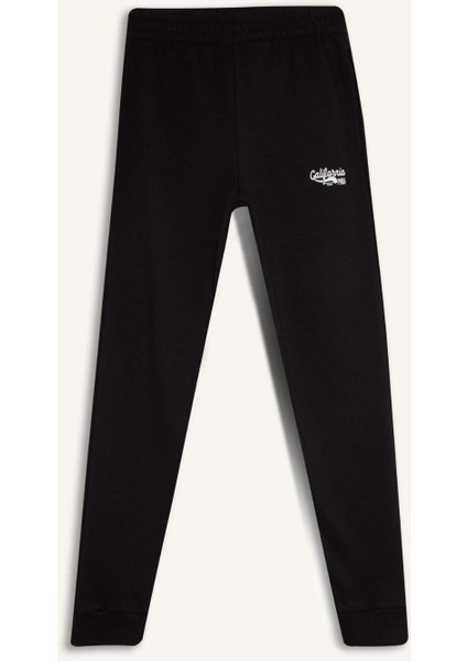 Kız Çocuk Beli Lastikli Baskılı Jogger Eşofman Altı D6482A8NS