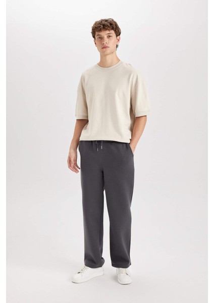 Relax Fit Kalın Eşofman Altı Üç Cepli Düz Paça D8095AX24AU