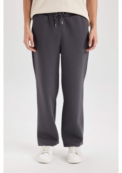 Relax Fit Kalın Eşofman Altı Üç Cepli Düz Paça D8095AX24AU