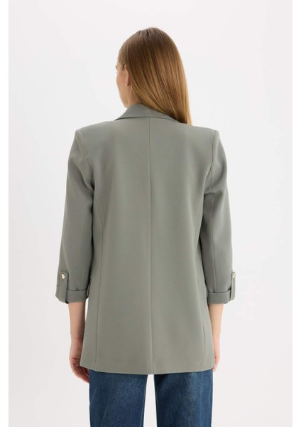 Regular Fit Ceket Yaka Basic Düz Blazer Ceket C3215AX24AU