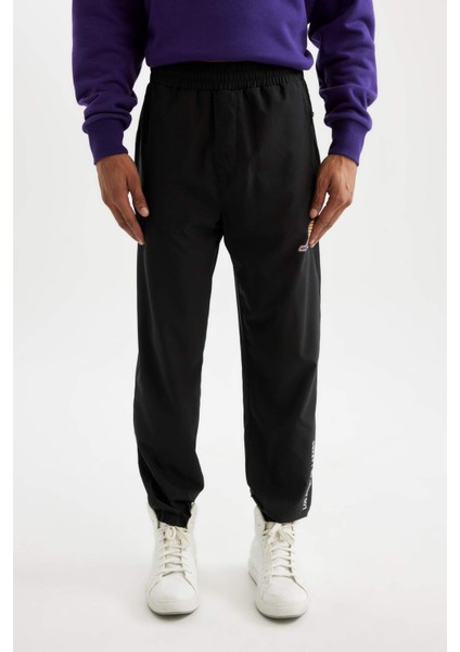 Fit NBA Los Angeles Lakers Dokuma Jogger Eşofman Altı Slim Fit Dar Kesim Cepli Ekstra Dar Paça