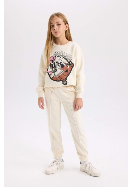 Kız Çocuk Beli Paçası Lastikli Basic Düz Jogger Eşofman Altı D3201A824WN