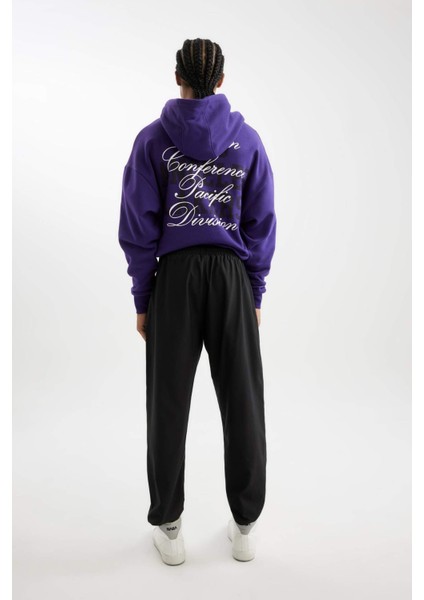 Fit NBA Los Angeles Lakers Dokuma Jogger Eşofman Altı Slim Fit Dar Kesim Cepli Ekstra Dar Paça