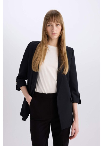 Regular Fit Ceket Yaka Basic Düz Blazer Ceket C3215AX24AU