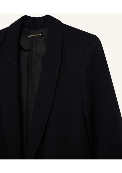 Regular Fit Ceket Yaka Basic Düz Blazer Ceket C3215AX24AU