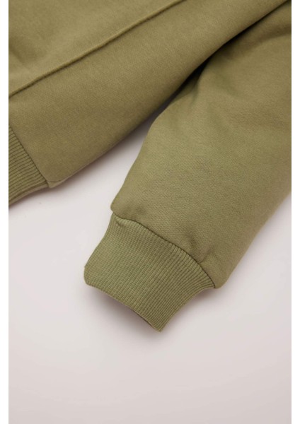 Erkek Bebek 2'li Takım Baskılı Sweatshirt Beli Lastikli Eşofman Altı D7664A524WN