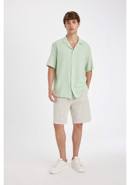 %100 Pamuk Relax Fit Bermuda Şort