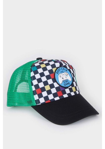 Erkek Çocuk Desenli Dokuma Cap Şapka Z3682A625SM