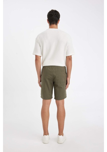 %100 Pamuk Relax Fit Bermuda Şort D7916AX24SM