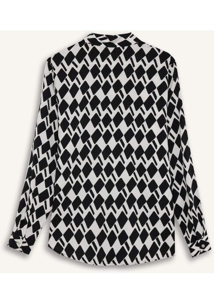 Regular Fit Desenli Uzun Kollu Gömlek D7229AX25SP