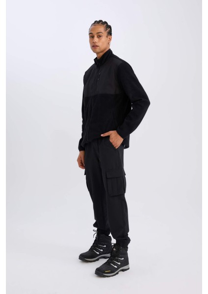 Fit Sporcu Jogger Eşofman Altı Slim Fit Dar Kesim Dokuma Kargo Cepli Standart Paça