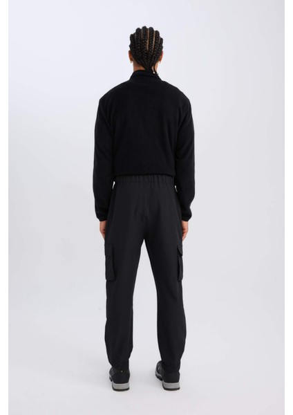 Fit Sporcu Jogger Eşofman Altı Slim Fit Dar Kesim Dokuma Kargo Cepli Standart Paça
