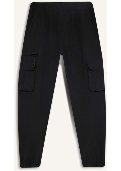 Fit Sporcu Jogger Eşofman Altı Slim Fit Dar Kesim Dokuma Kargo Cepli Standart Paça
