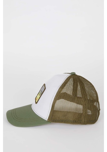 Erkek Çocuk Etiket Baskılı Gabardin Beyzbol Basketbol Şapkası B7907A825SM