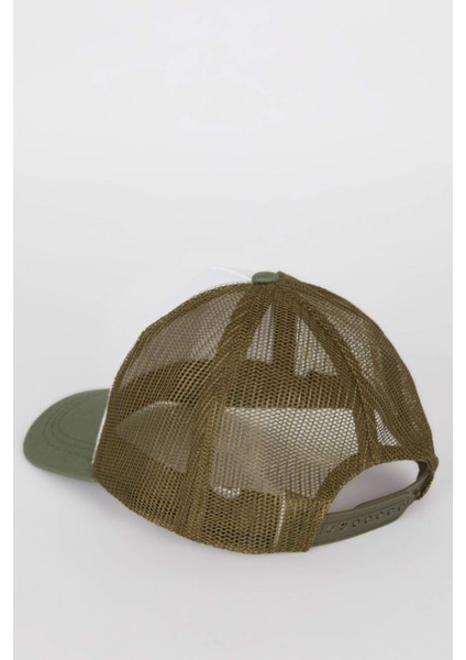 Erkek Çocuk Etiket Baskılı Gabardin Beyzbol Basketbol Şapkası B7907A825SM