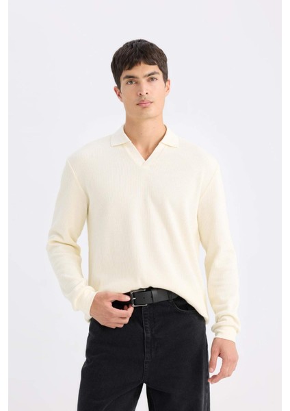 Regular Fit Polo Yaka Sweatshirt D7448AX25SP